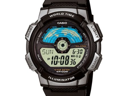 Reloj World Time Royale Casio Vintage AE-1100W-1AVDF Negro Online