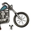 Ironhead Chopper Pinup Painting Fashion