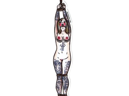 Rope Bondage Pinup Sticker Cheap