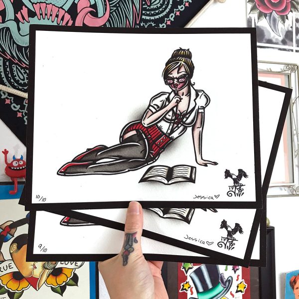 Librarian Pinup Print Sale