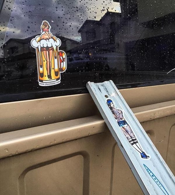 Beer Pinup Sticker Discount