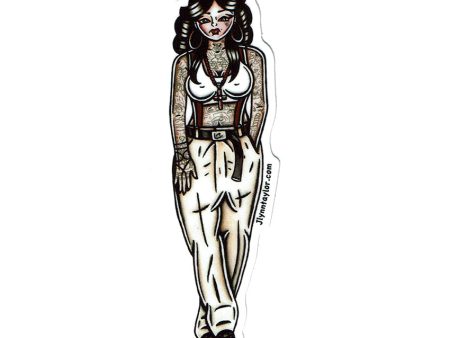 Chola Pinup Sticker Fashion