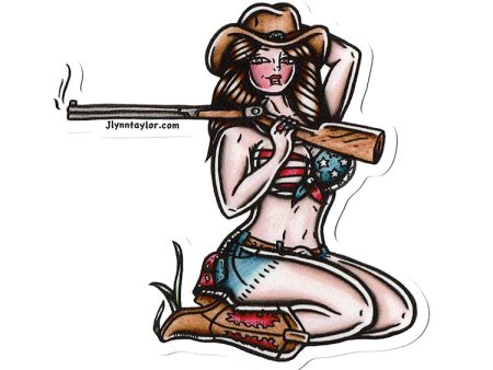 Sharpshooter Pinup Sticker Online now