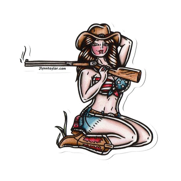 Sharpshooter Pinup Sticker Online now