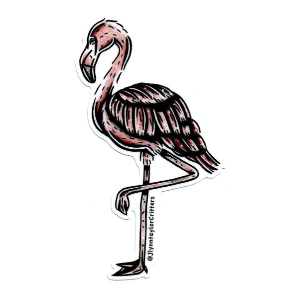 American Flamingo Sticker Hot on Sale