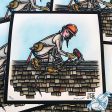 Roofer Pinup Print Online Sale