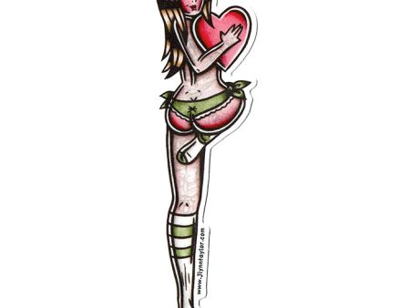 Valentine Pinup Sticker For Sale