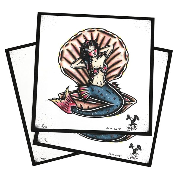 Clamshell Mermaid Print For Discount