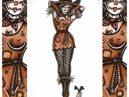 Scarecrow Pinup Original Painting For Cheap