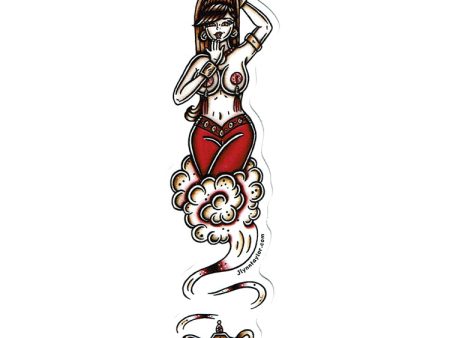 Lamp Genie Pinup Sticker Supply