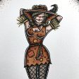 Scarecrow Pinup Original Painting For Cheap