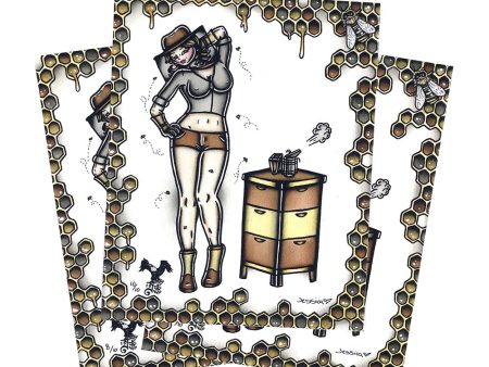 Beekeeper Pinup Print Hot on Sale