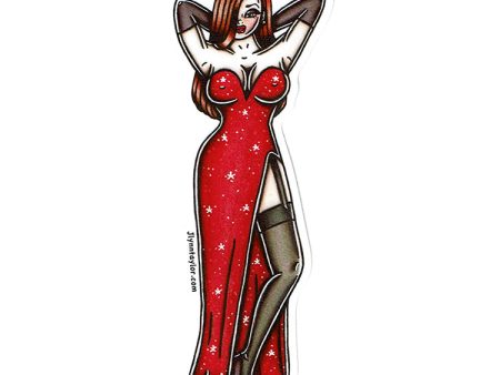 Mrs. Rabbit Pinup Sticker For Cheap