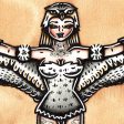 Falcon Pinup Original Painting Hot on Sale