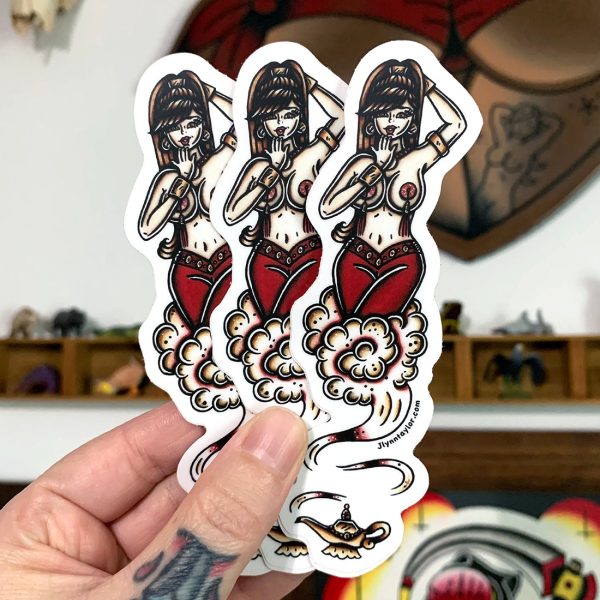 Lamp Genie Pinup Sticker Supply