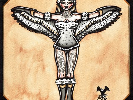 Falcon Pinup Original Painting Hot on Sale