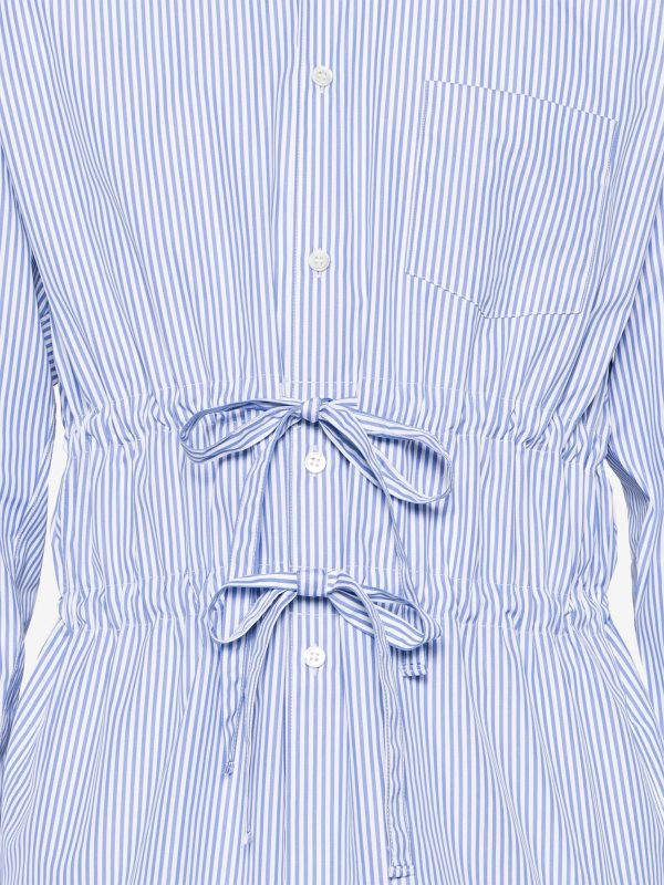 Drawstring-Waist Striped Shirt on Sale