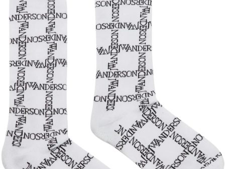 Logo Grid-Print Socks For Sale