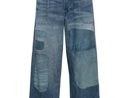 Distressed Wide-Leg Jeans on Sale