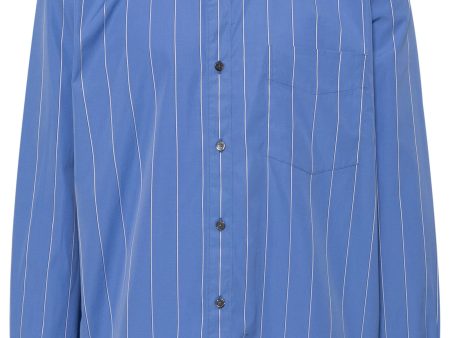 Vetical-Stripe Print Cotton Shirt Discount