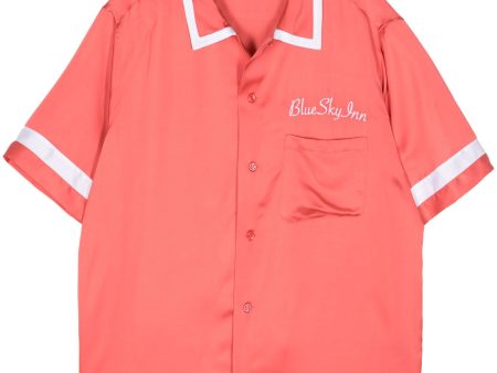 Logo-Embroidered Satin Shirt Supply