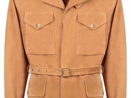 Belted Suede Jacket For Discount