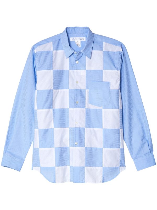 Check-Pattern Cotton Shirt For Cheap