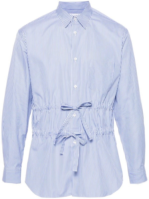 Drawstring-Waist Striped Shirt on Sale