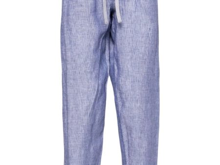 Bonifacio Striped Tapered Linen Trousers Online now