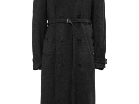 Double-Breasted Wool-Blend Coat For Cheap